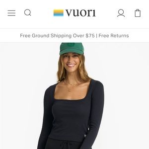 Vuori sunrise square neck long sleeve tee